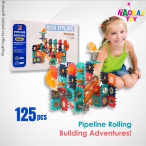 Unique Pipeline Rolling Ball Building Blocks 125 PCS Set