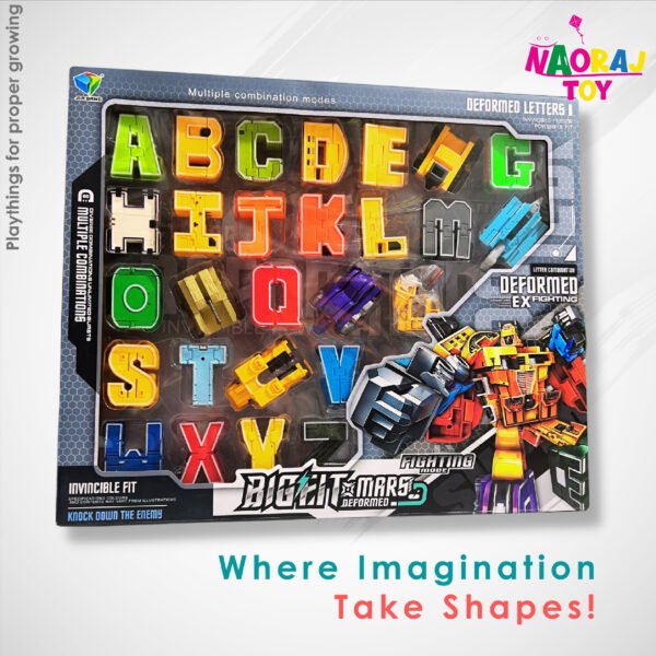 Colorful Deformable Letter Robo Wars: Playful Learning & Imaginative Battles!